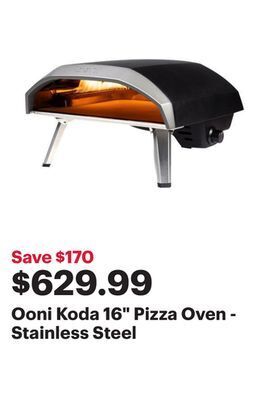 Best Buy Ooni koda 16 pizza oven - stainless steel offer