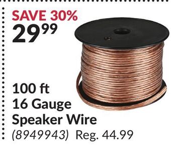 Princess Auto 100 ft 16 gauge speaker wire offer