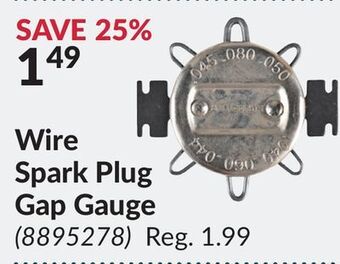 Princess Auto Wire spark plug gap gauge offer