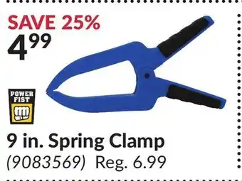 Princess Auto 9 in. spring clamp offer