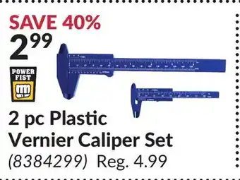 Princess Auto 2 pc plastic vernier caliper set offer