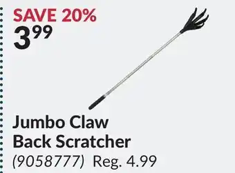 Princess Auto Jumbo claw back scratcher offer