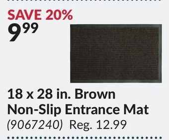 Princess Auto 18 x 28 in. brown non-slip entrance mat offer