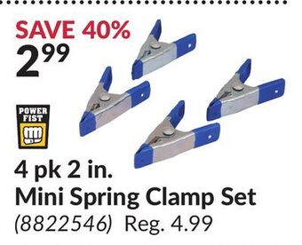 Princess Auto Mini spring clamp set offer