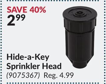 Princess Auto Hide-a-key sprinkler head offer