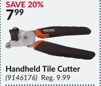Princess Auto Handheld tile cutter offer