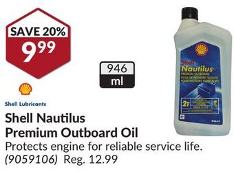 Princess Auto Shell nautilus premium outboard oil offer