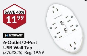Princess Auto 6-outlet/2-port usb wall tap offer