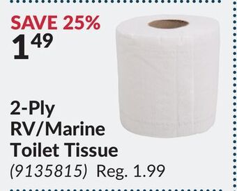 Princess Auto 2-ply rv/marine toilet tissue offer