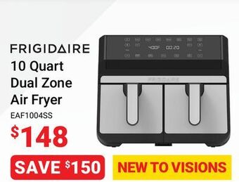 Visions Electronics Frigidaire 10 quart dual zone air fryer offer