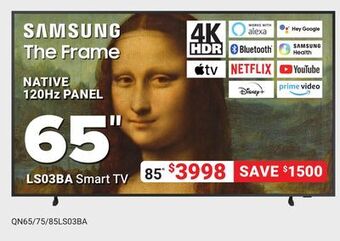 Visions Electronics Samsung native 120hz panel 65 ls03ba smart tv offer