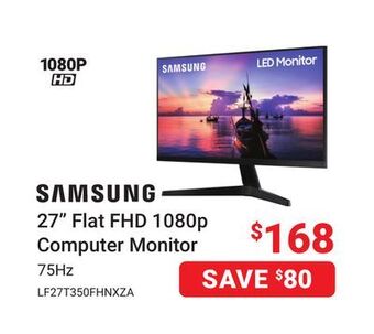 Visions Electronics Samsung 27 flat fhd 1080p computer monitor offer