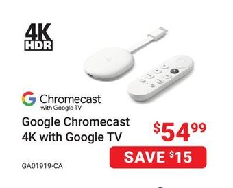 Visions Electronics Google chromecast 4k with google tv offer