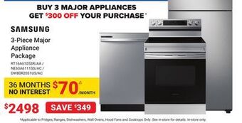 Visions Electronics Samsung 3-piece major appliance package offer