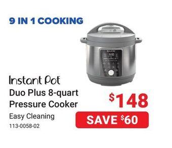 Visions Electronics Instant pot duo plus 8-quart pressure cooker offer