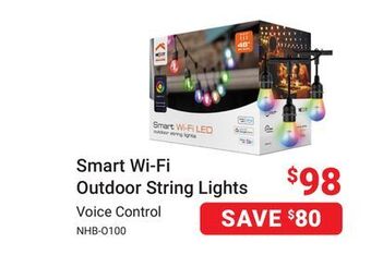 Visions Electronics Smart wi-fi outdoor string lights offer