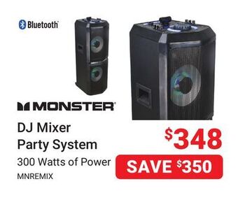 Visions Electronics Monster dj mixer party system offer