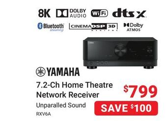 Visions Electronics Yamaha 7.2-ch home theatre network receiver offer
