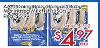 Sunny Food Mart Aa-1 daing baby bangus (baby marinated milkfish) offer