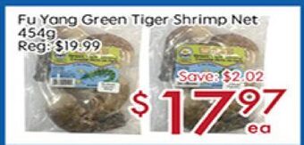 Sunny Food Mart Fu yang green tiger shrimp net offer