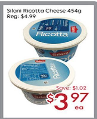 Sunny Food Mart Silani ricotta cheese offer