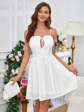 SheIn Shein frenchy tie front cami dress offer