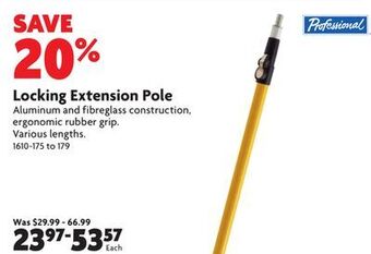 Home Hardware Locking extension pole offer