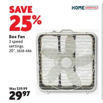 Home Hardware Box fan offer