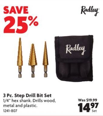Home Hardware 3 pc. step drill bit set offer
