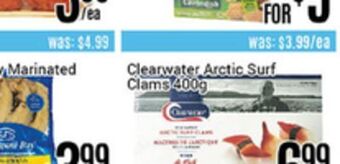 Nations Fresh Foods Clearwater arctic surf clams offer