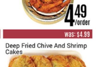 Nations Fresh Foods Deep fried chive and shrimp cakes offer