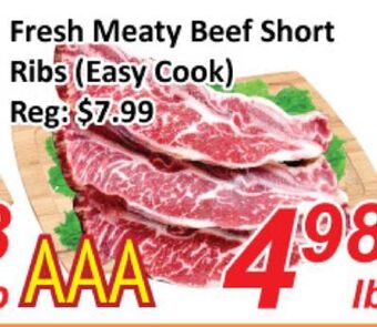 Seasons Foodmart Fresh meaty beef short ribs offer