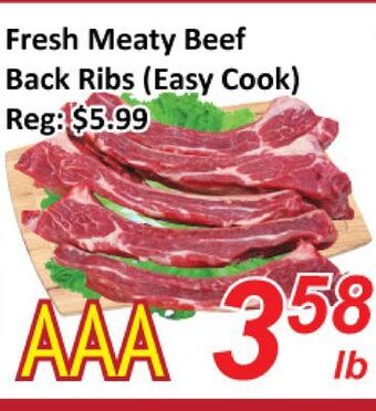 Seasons Foodmart Fresh meaty beef back ribs offer