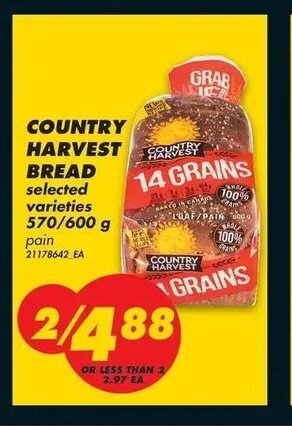 No Frills Country harvest bread offer