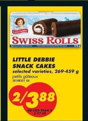 No Frills Little debbie snack cakes offer