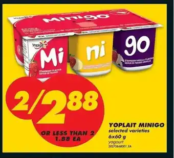No Frills Yoplait minigo offer