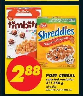 No Frills Post cereal offer