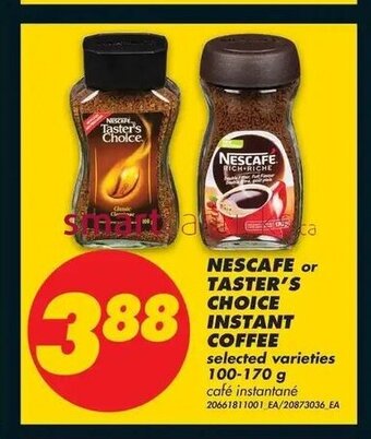 No Frills Nescafe or taster's choice instant coffee offer