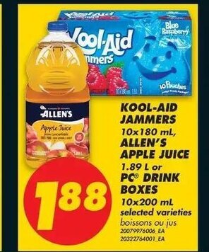 No Frills Kool-aid jammers offer