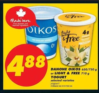 No Frills Danone oikos offer