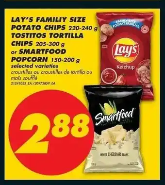 No Frills Lay's family size potato chips offer