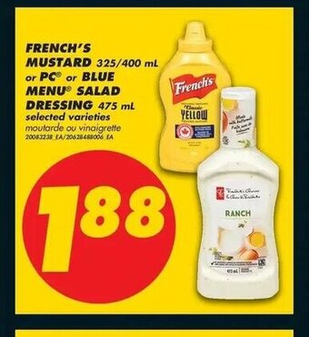 No Frills French's mustard offer