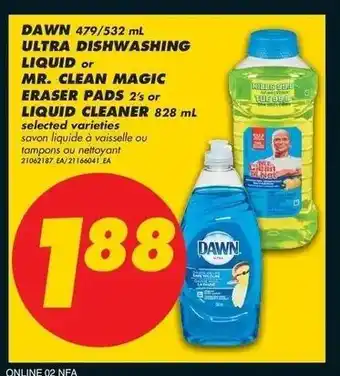 No Frills Dawn ultra dishwashing liquid offer
