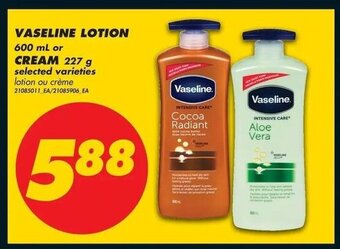 No Frills Vaseline lotion offer