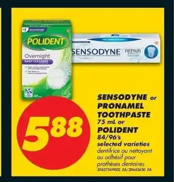 No Frills Sensodyne pronamel toothpaste offer