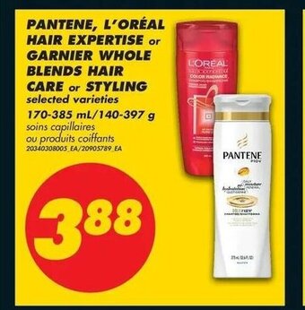 No Frills Pantene, l'oréal hair expertise offer