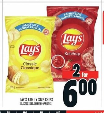 Metro LAY'S FAMILY SIZE CHIPS offer