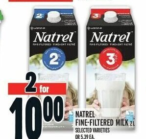 Metro NATREL FINE-FILTERED MILK 2L offer