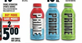 Metro PRIME HYDRATION SPORTS DRINKS 500ml offer