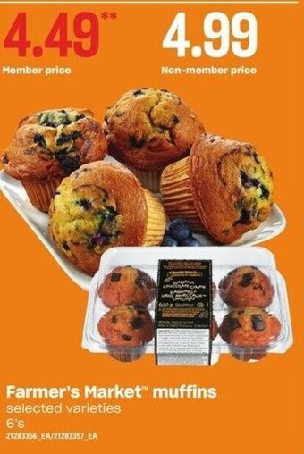 Independent Grocer Farmer's market muffins offer